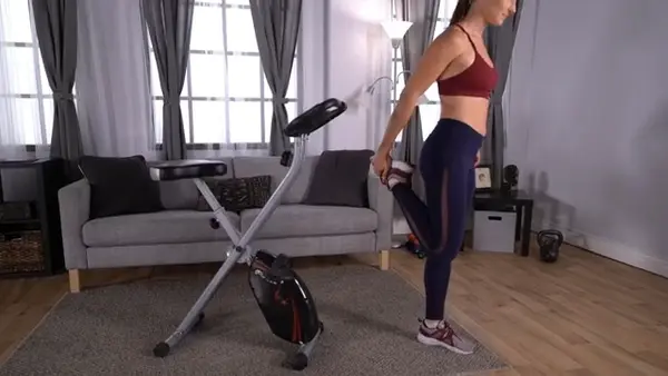 Folding Upright Exercise Bike with Adjustable Resistance   – View 3